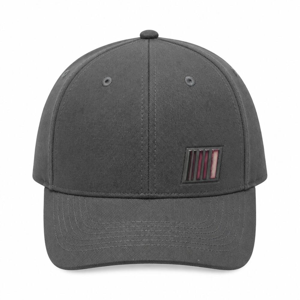 NASCAR Stealth Black Monochrome Baseball Cap Hat Rubber Logo Strapback NWOT
